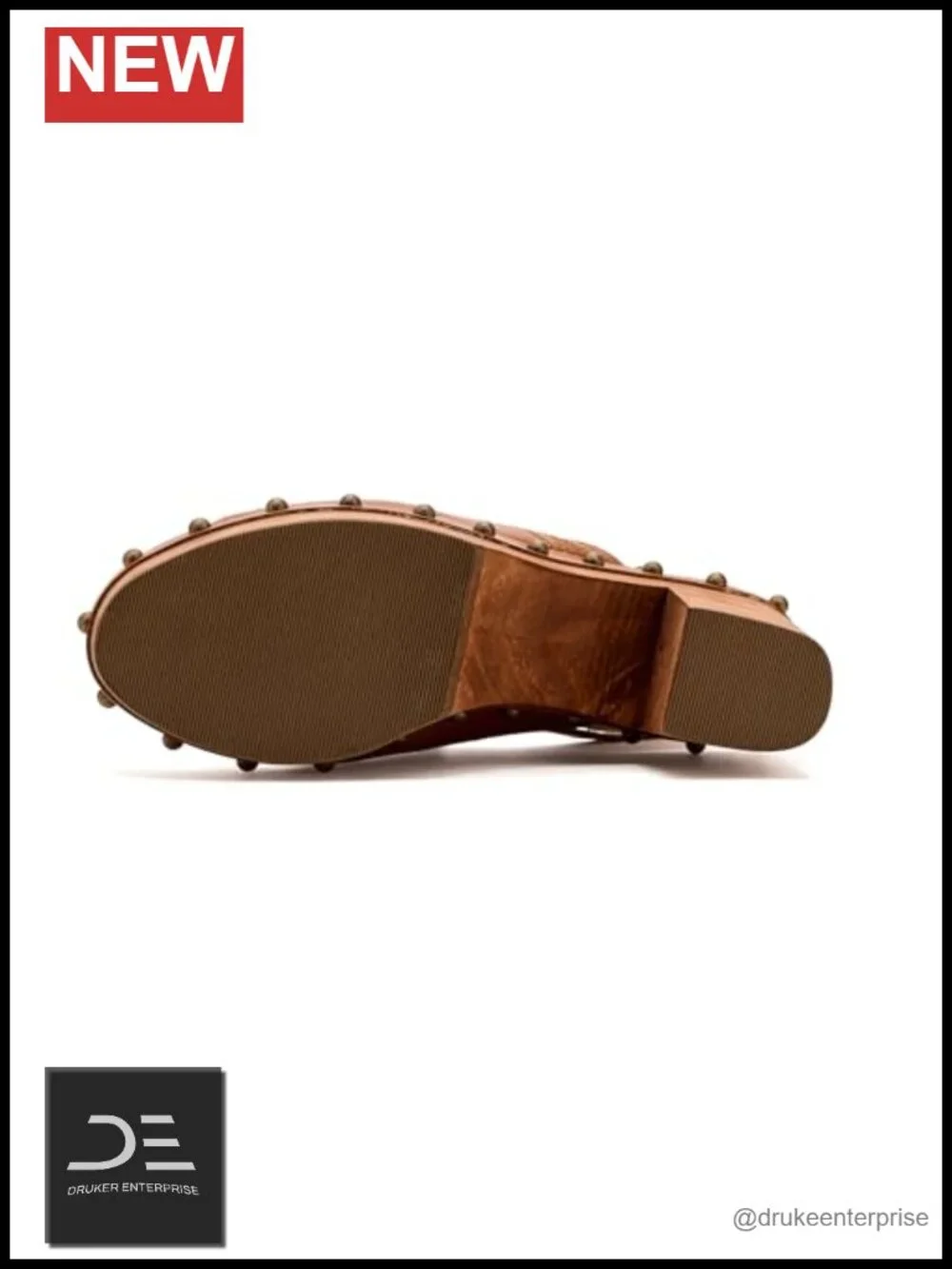 Dingo Clover Women's Leather Wedge Sandal Open Toe Adjustable Buckle Casual